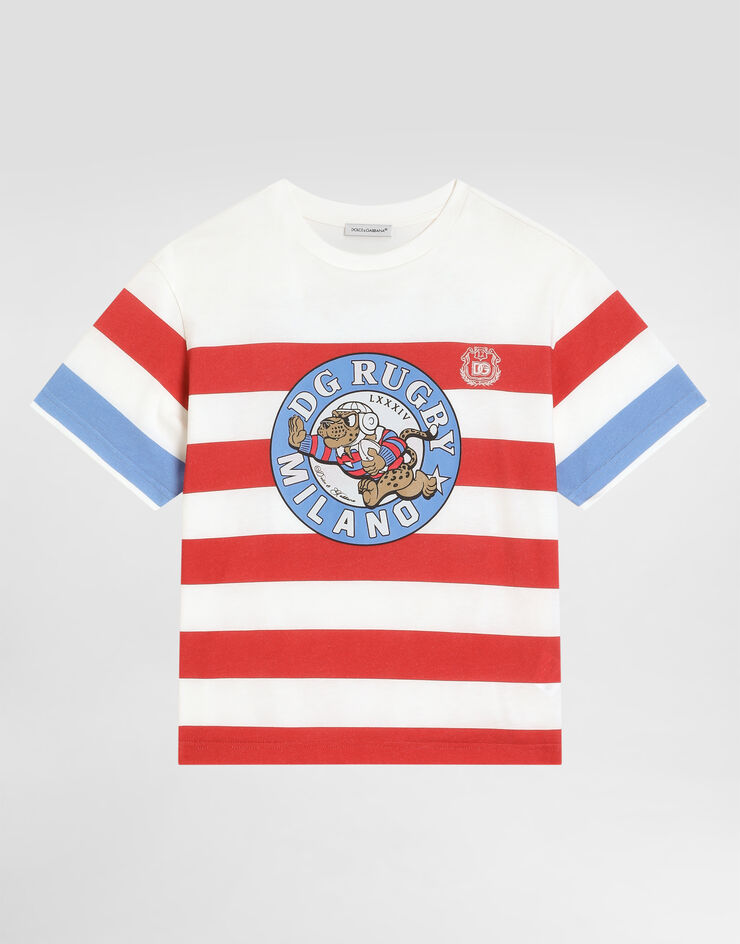 Dolce & Gabbana Jersey t-shirt with military print Multicolor L4JTHVII7JV