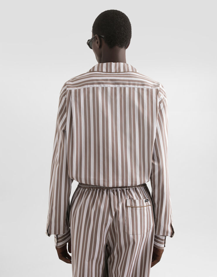 Dolce & Gabbana Compact striped poplin vanity shirt Multicolor G5OL9TFR526