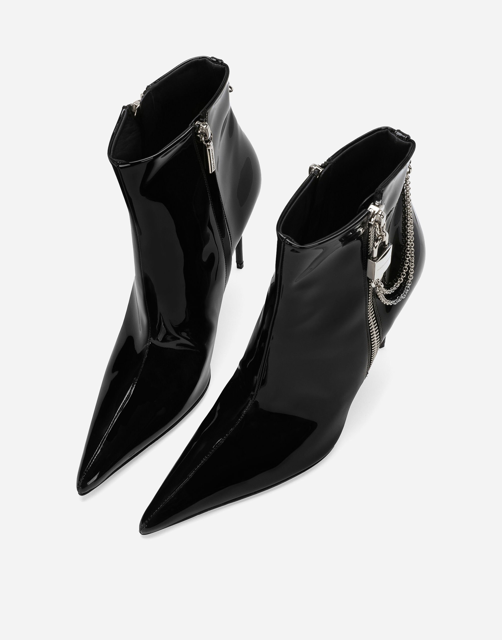 Patent leather ankle boots in Black for Women Dolce Gabbana US