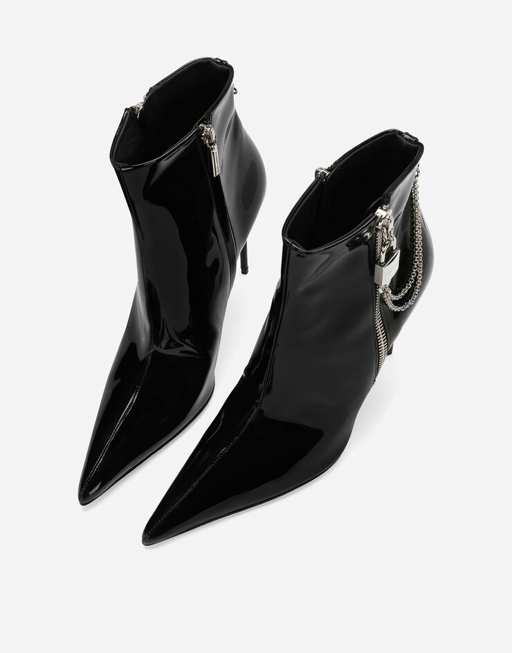 Dolce & Gabbana Botín de charol Negro CT1022A1471