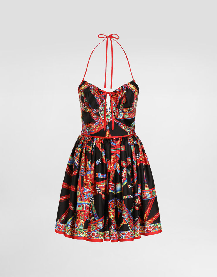 Dolce & Gabbana Carretto-print silk twill dress Dolce & Gabbana Carretto-print silk twill dress Multicolor F6JGJTGDDTI