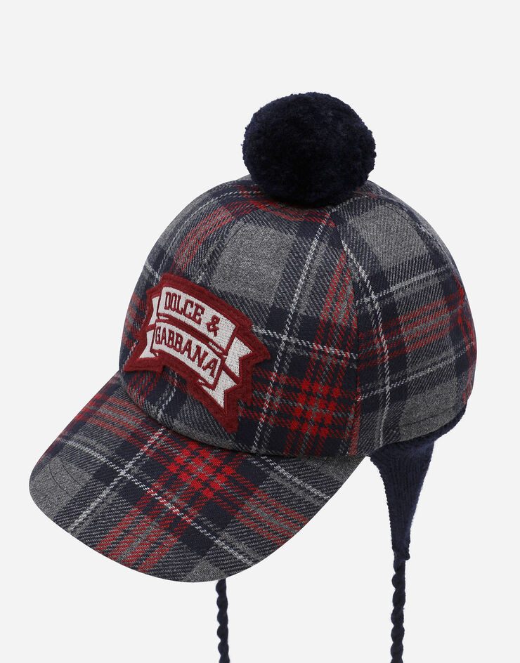Dolce & Gabbana Tartan wool-blend baseball cap with ear flaps Mehrfarbig LB5H44FQMFZ