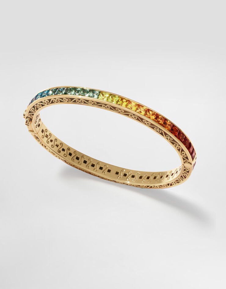 Dolce & Gabbana Rainbow Bracelet 18 carat yellow gold and multicolored sapphires Gold WBLB6GWMIX1