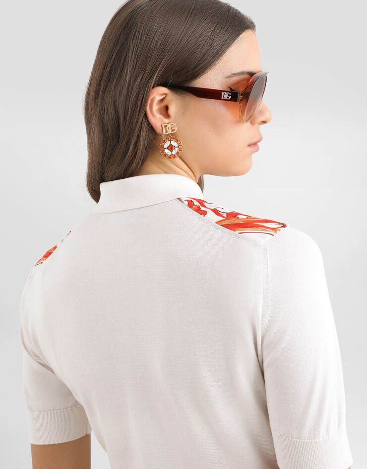 Dolce & Gabbana Majolica-print silk pullover Multicolor FXZ28TJBSP8