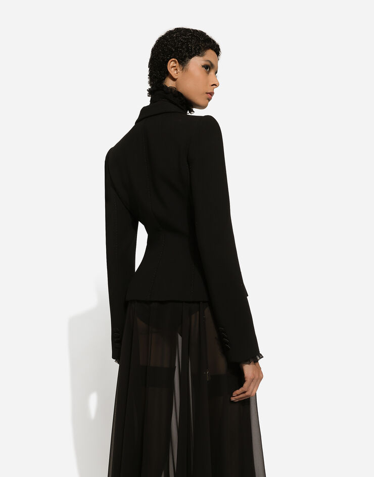 Dolce & Gabbana Einreihige Jacke Dolce aus Wolle Black F27AWTFUBF1