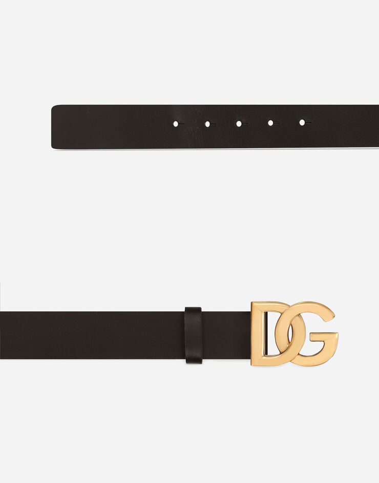Dolce & Gabbana حزام جلد لوكس بمشبك بشعار DG متشابك متعدد الألوان BC4644AX622