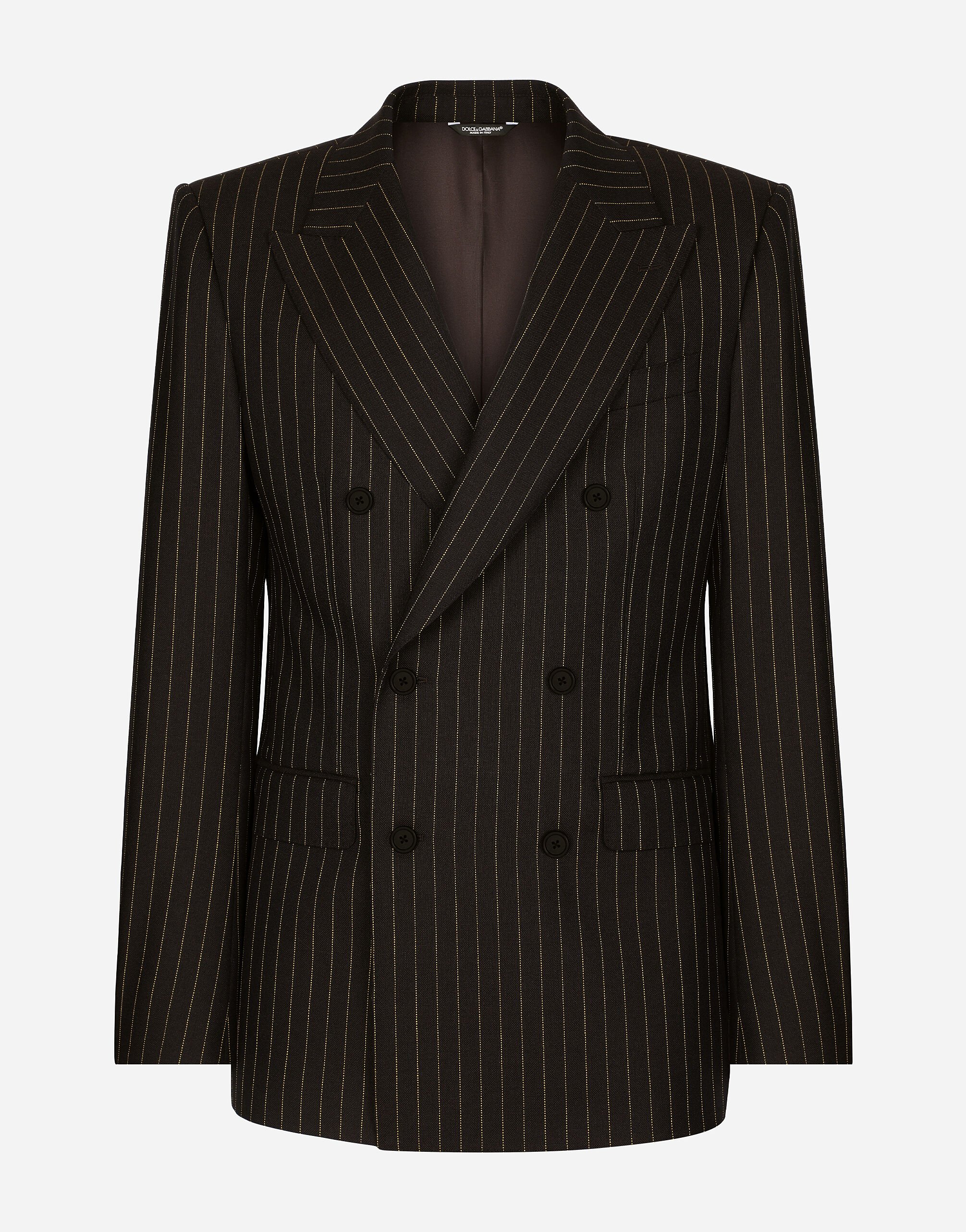 Dolce & Gabbana Double-breasted pinstripe wool Sicilia-fit jacket Multicolor G2PT9TFRRDY