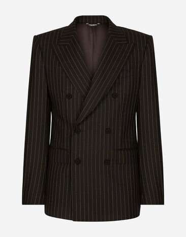 Dolce&Gabbana Double-breasted pinstripe wool Sicilia-fit jacket Multicolor G2NZ2ZGG696
