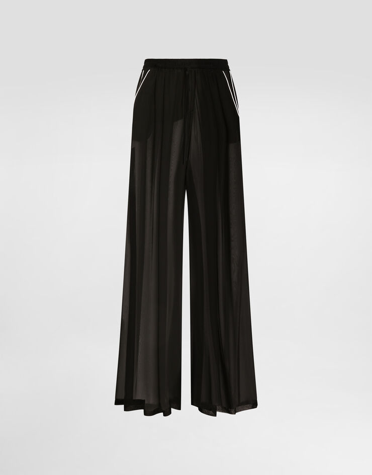 Dolce & Gabbana Chiffon trousers Black FTDK2TFU1AT