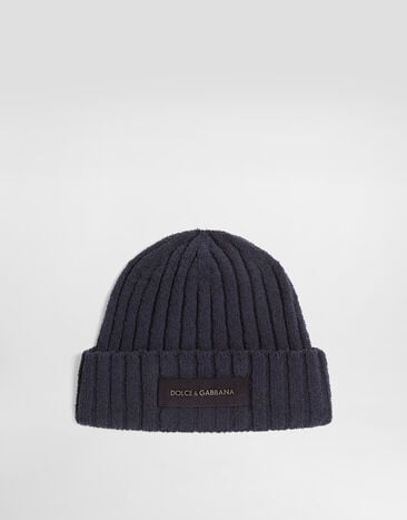 Dolce & Gabbana Rib-knit hat Blue GX64KTJGMLK