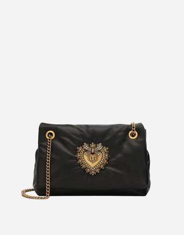 Dolce & Gabbana Medium Devotion Soft shoulder bag Black BB7100AW437