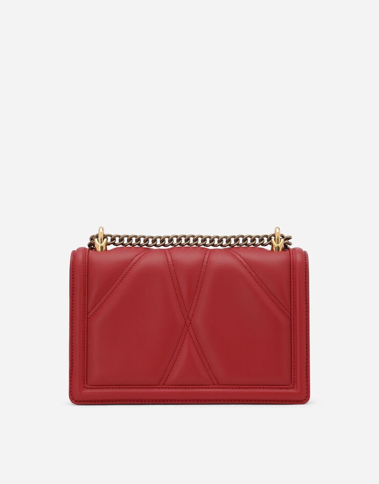 Dolce & Gabbana Medium Devotion bag in quilted nappa leather Red BB7158AW437