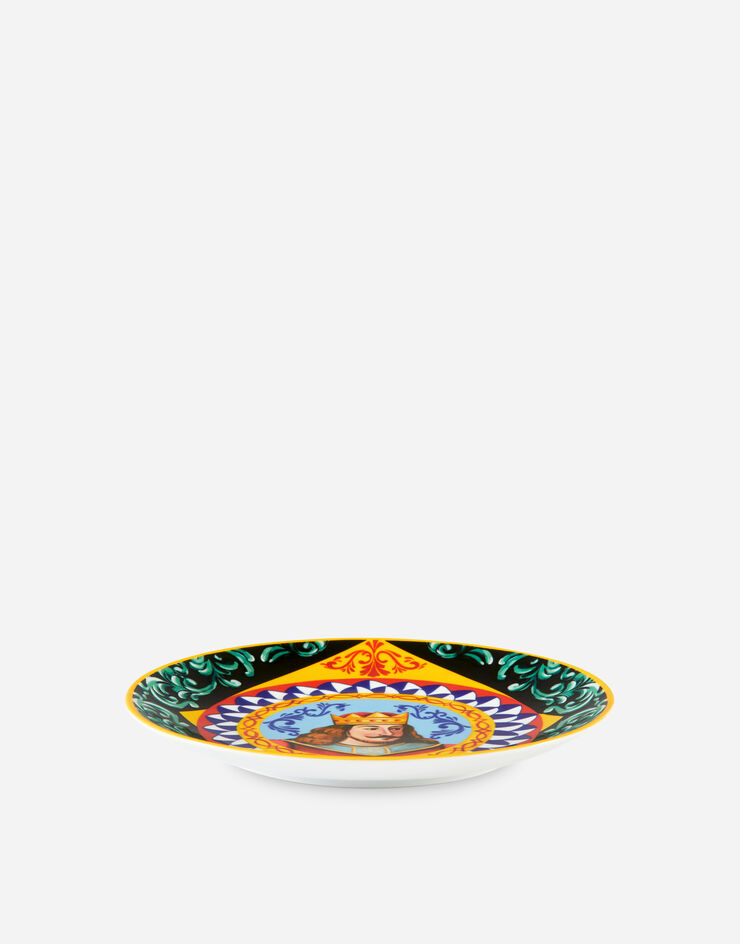 Dolce & Gabbana Set 2 Assiettes Plates en Porcelaine Multicolore TC0S04TCA17