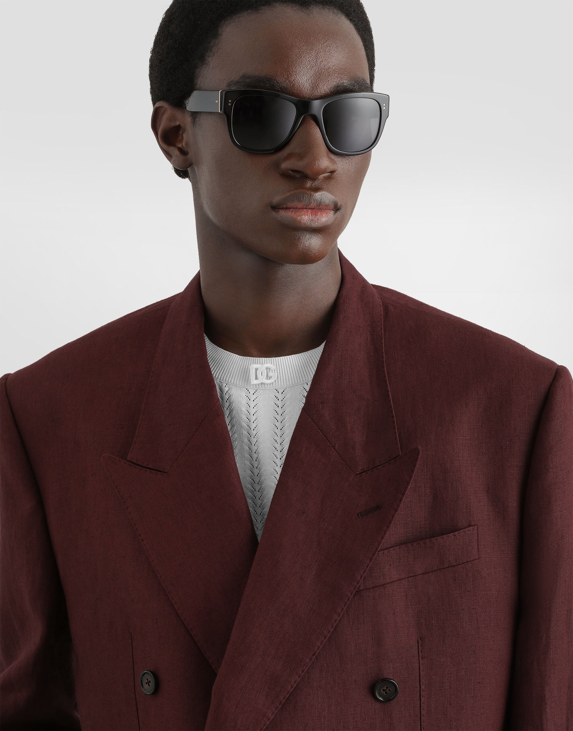 Sicilia light double-breasted linen jacket - thumbnail 4