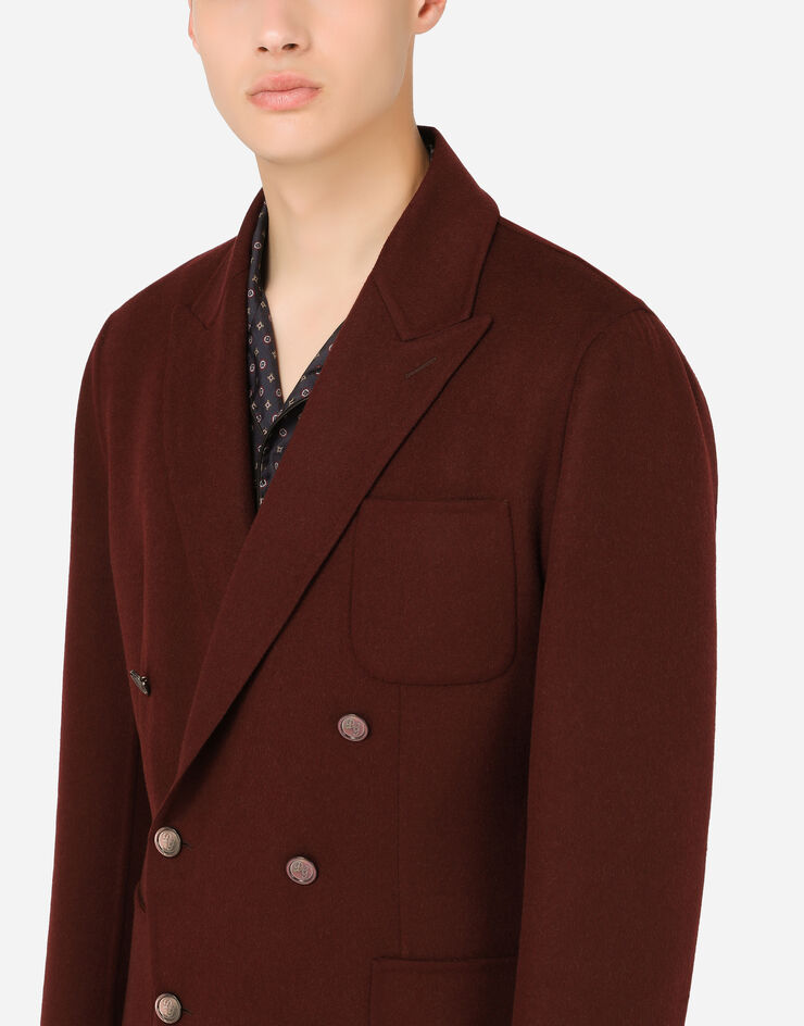 Dolce & Gabbana Veste croisée déstructurée en double laine Marron G2OV4THUMJR