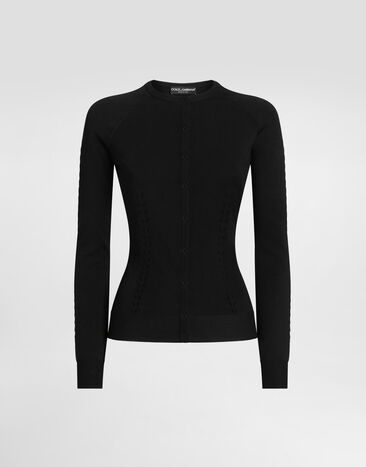 Dolce & Gabbana Viscose cardigan Black FXV87TJAIRM