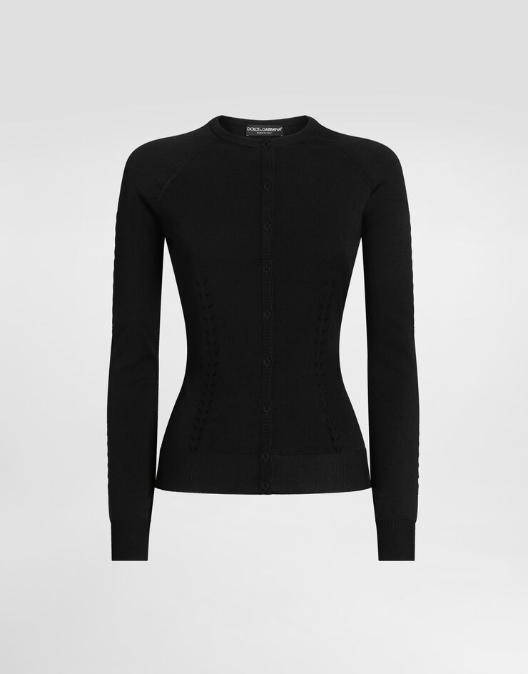 Dolce & Gabbana Cárdigan de viscosa Negro FXV87TJAIRM