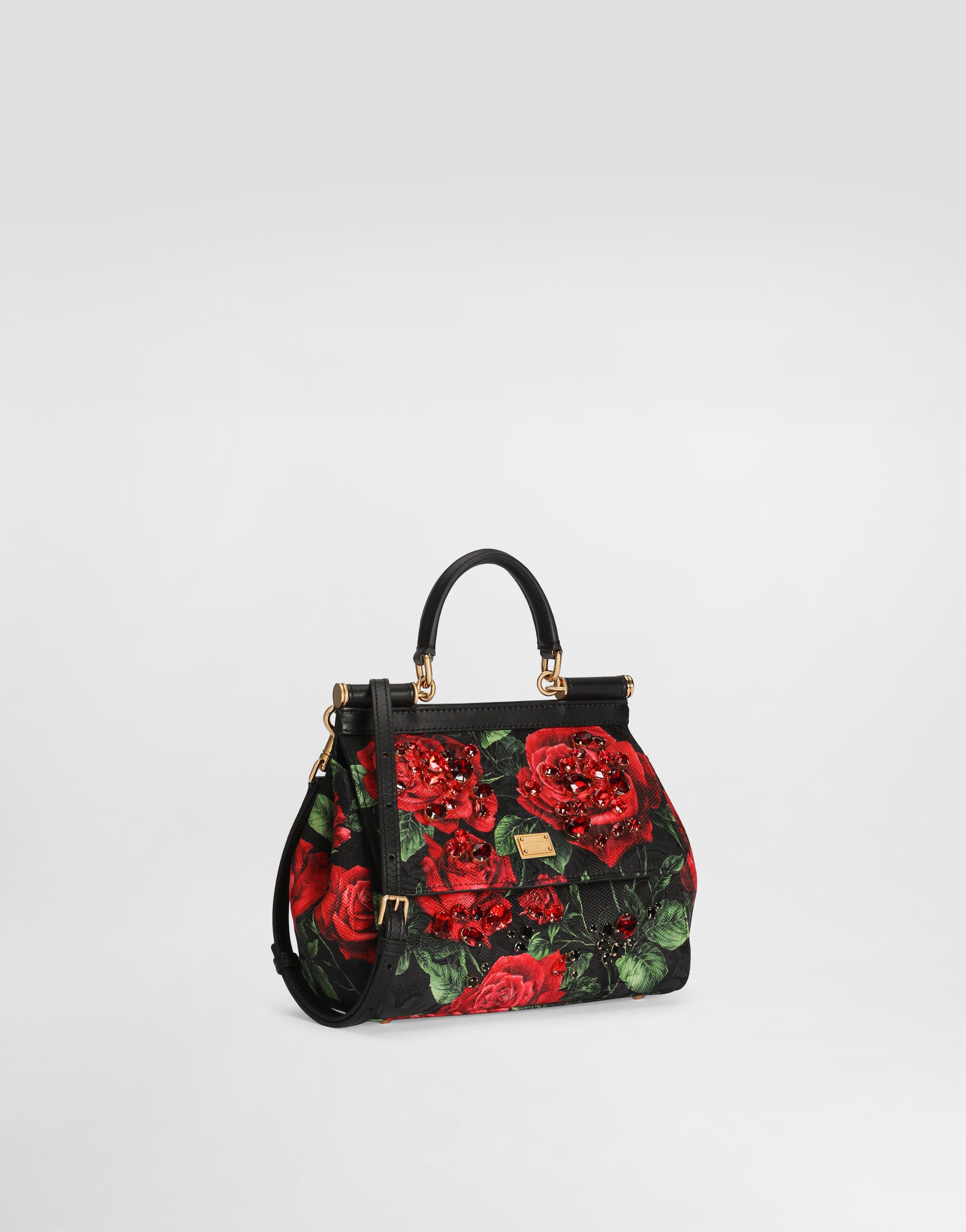 Small Sicily handbag with embroidered bezels in Multicolor for