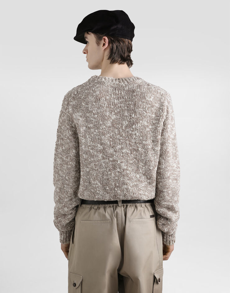 Dolce & Gabbana Fine-gauge wool crew neck pullover Multicolor GXXA9TJAM8G