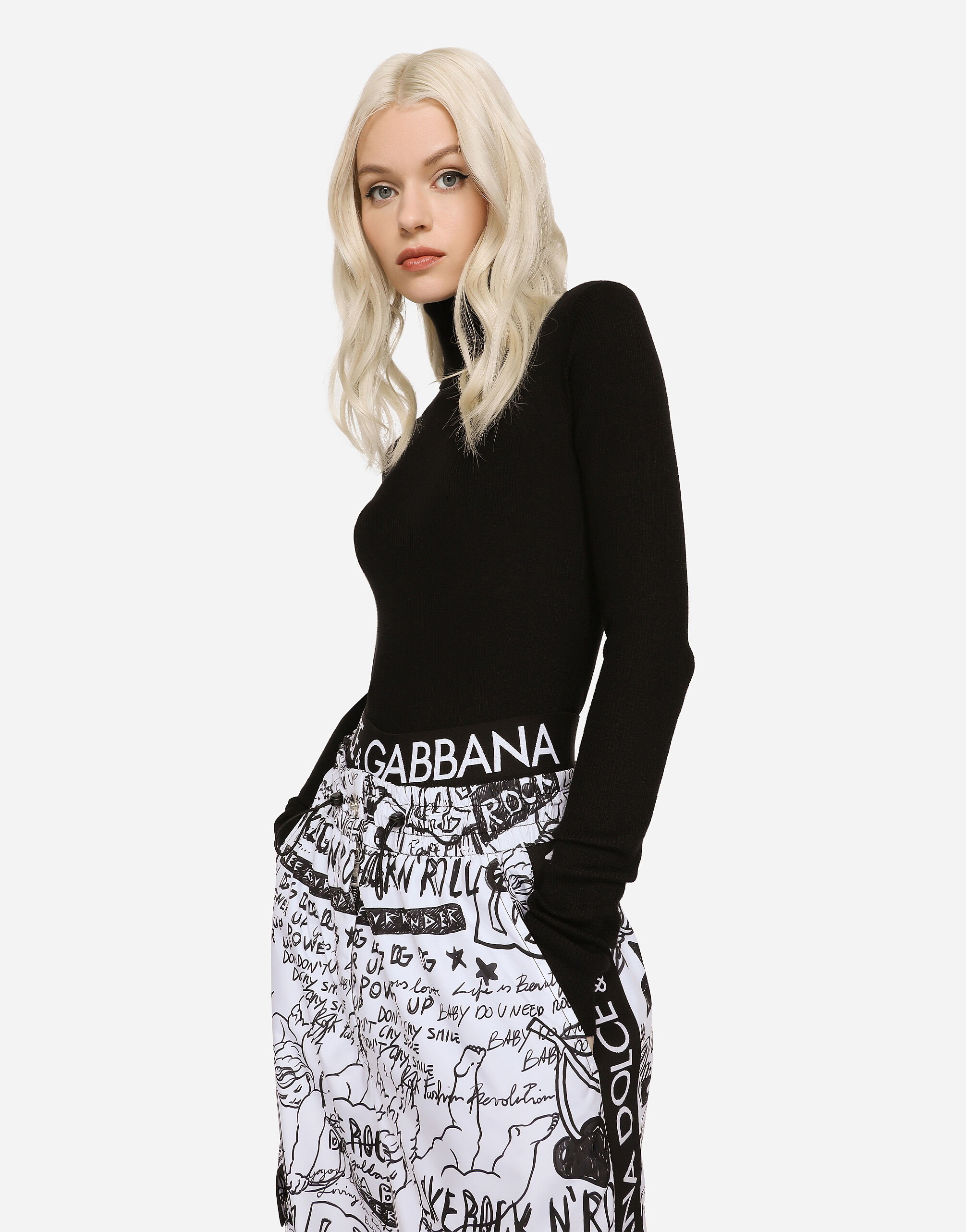 Pull Collo Alto in Black for Dolce Gabbana US