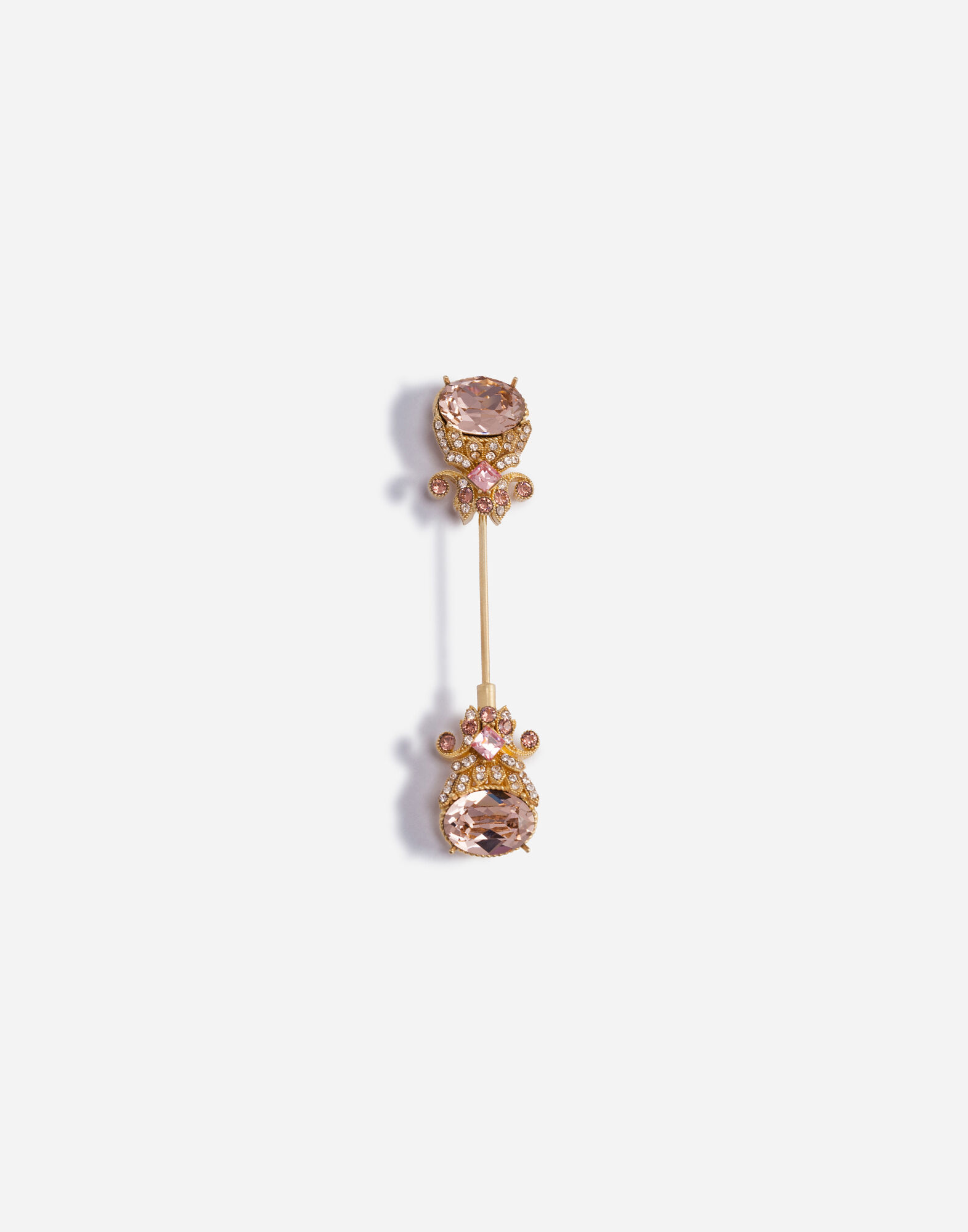 Brooch with rhinestone decoration