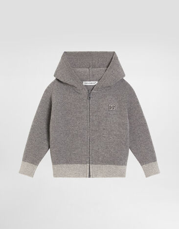 Dolce & Gabbana Wool and cashmere hooded cardigan Grey L1KWH7JGMB8