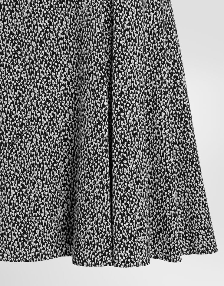 Dolce & Gabbana Rose-print charmeuse dress Dolce & Gabbana Rose-print charmeuse dress Multicolor F633MTFSAG0