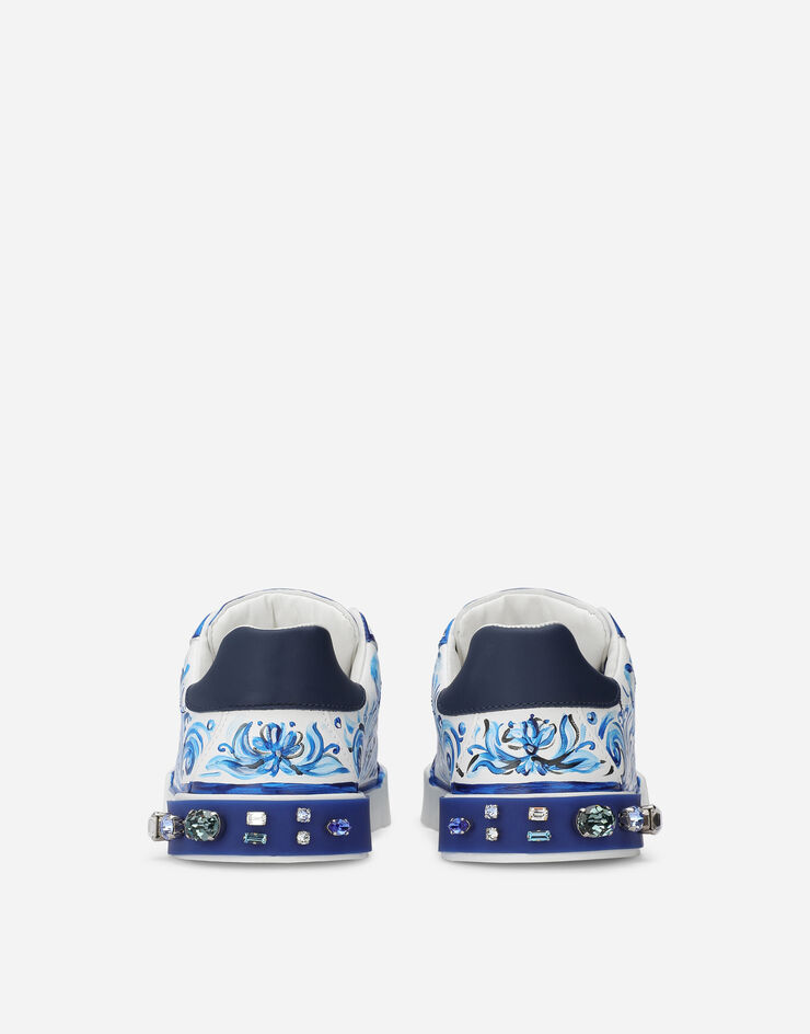 Dolce & Gabbana 마욜리카 프린트 포르토피노 라이트 스니커즈 멀티 컬러 D10951AD466