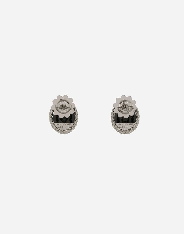 Dolce & Gabbana Anna earrings in white gold 18Kt and black spinels White WEQA1GWSPBL