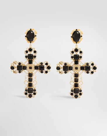 Dolce & Gabbana Clip-Ohrringe mit Kreuzmotiven Dolce & Gabbana Clip-Ohrringe mit Kreuzmotiven Mehrfarbig WES6V2W1111
