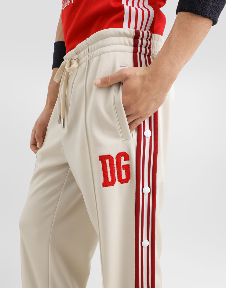 Dolce & Gabbana Technical piqué jogging trousers Dolce & Gabbana Technical piqué jogging trousers Beige GP1P4ZHU7W0