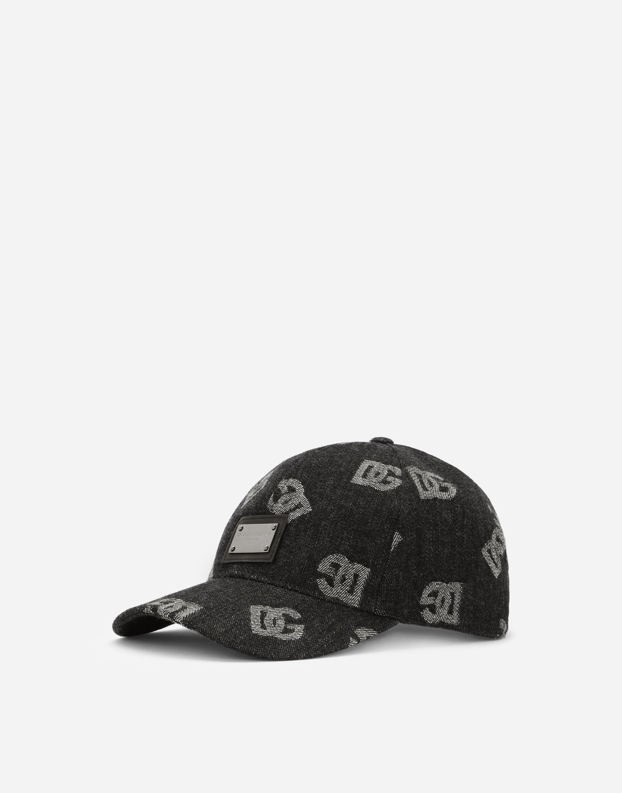 Dolce & Gabbana Jacquard baseball cap with DG Monogram White GH587AG8IP4