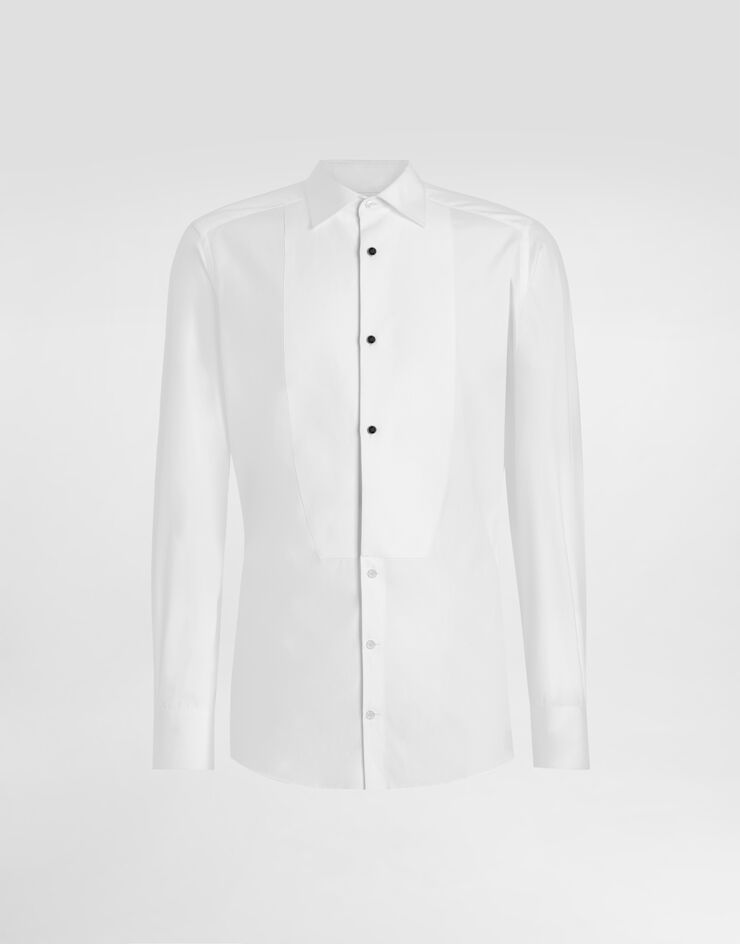 Dolce & Gabbana Cotton poplin tuxedo shirt Multicolor G5EN5TGI591