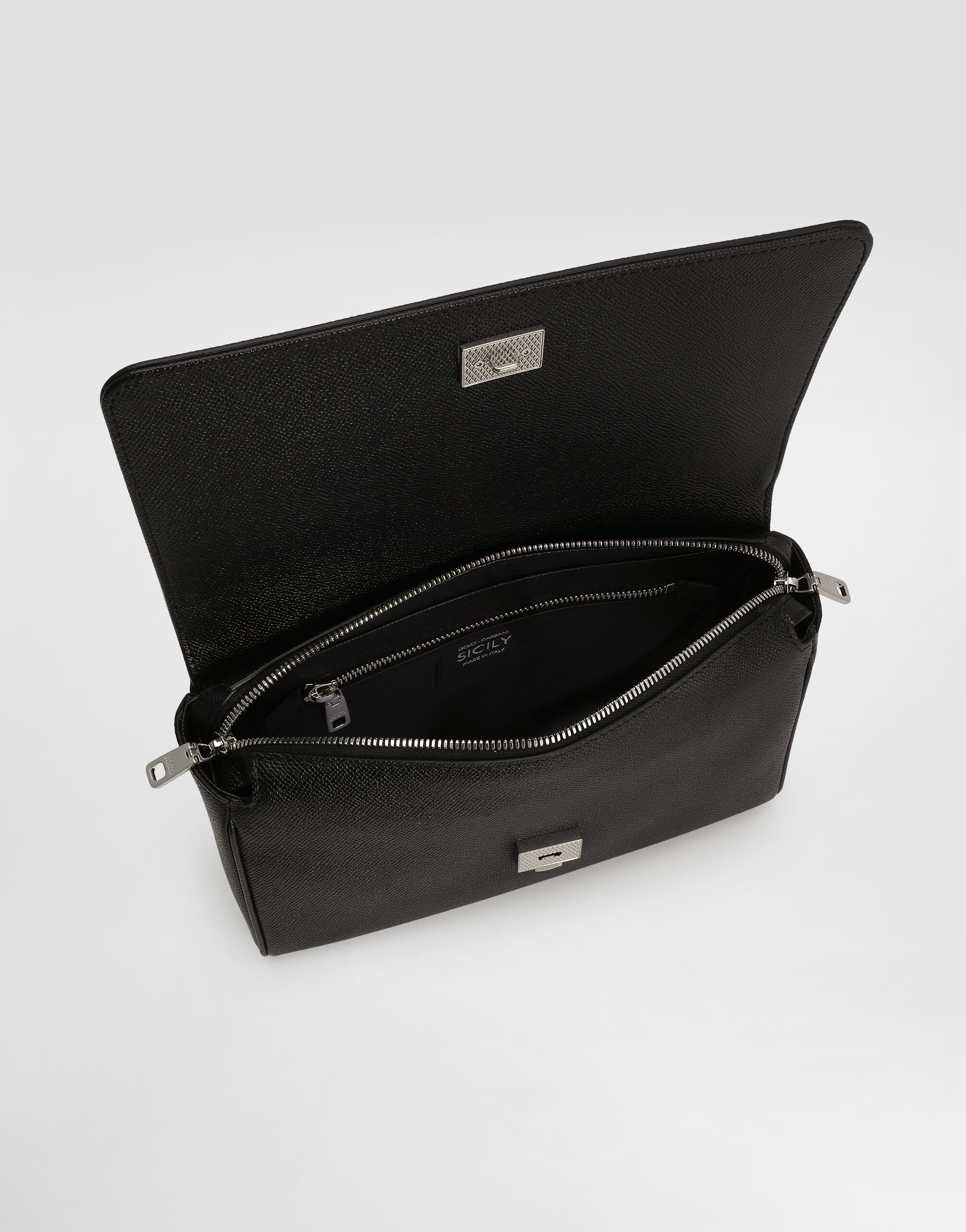 Calfskin Sicily bag in Black for Men | Dolce&Gabbana® US