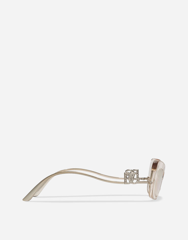 Dolce & Gabbana Lunettes de soleil DG Crystal Camel transparent VG4467VP203