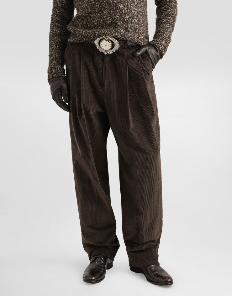 Dolce & Gabbana Velvet trousers Dolce & Gabbana Velvet trousers Brown GP16NTFUWEQ