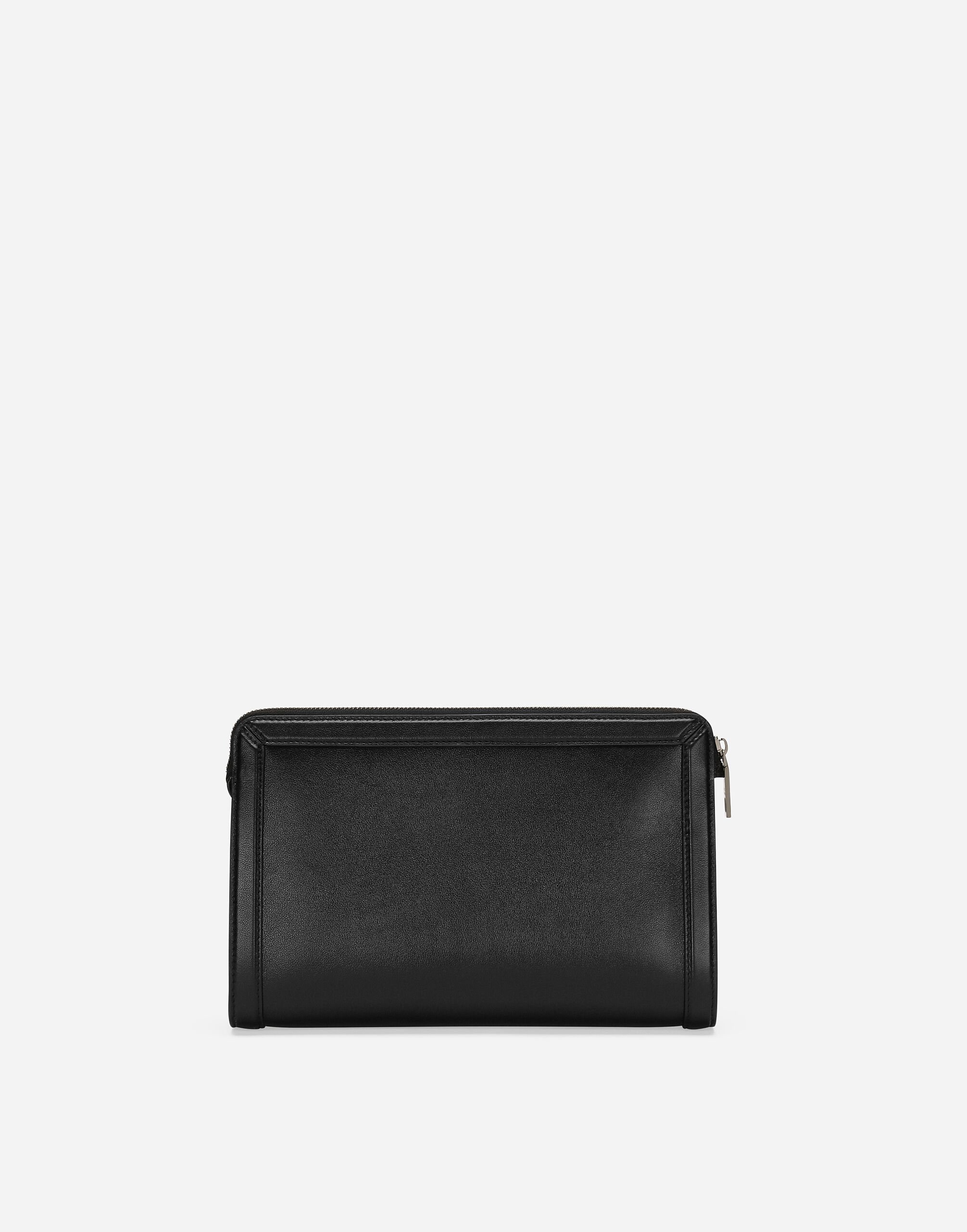 Calfskin pouch in Black for Men | Dolce&Gabbana®