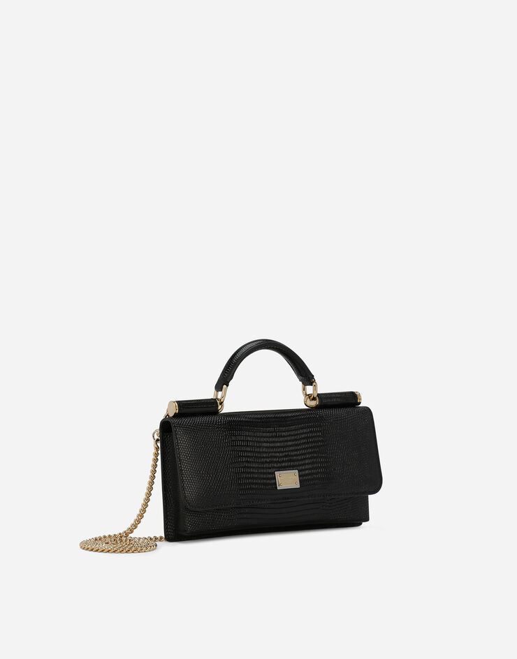 Dolce&Gabbana Mini-Bag Leguan-Prägung Schwarz BI3280A1095