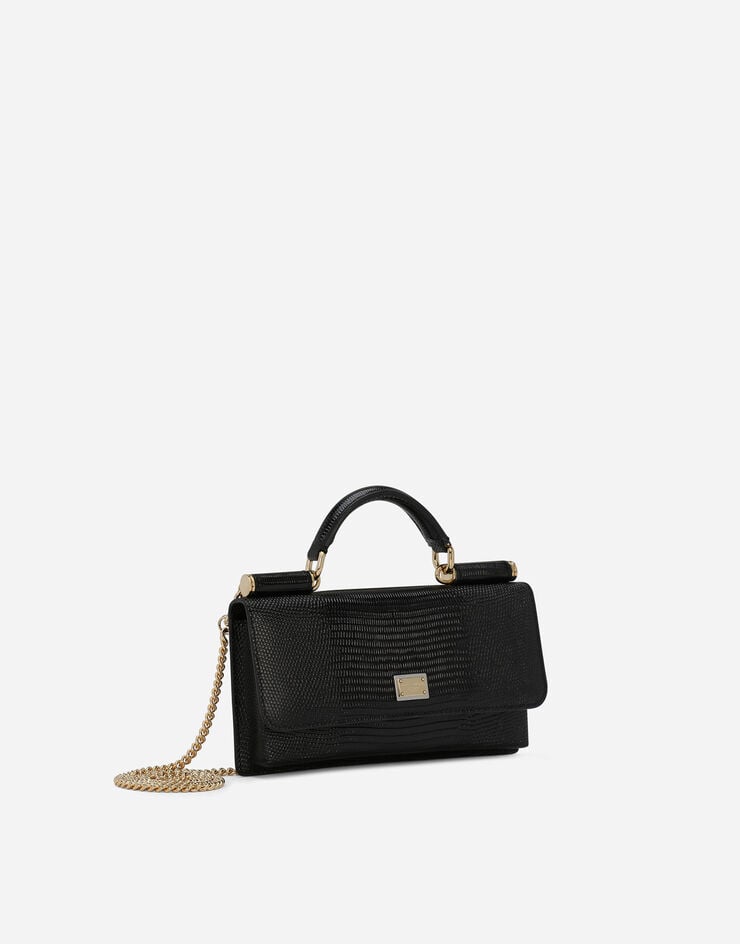 Dolce&Gabbana Mini sac imprimé iguane Noir BI3280A1095
