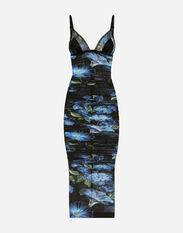 Dolce & Gabbana Tulle slip dress with bluebell print Print F6AHOTHS5NK