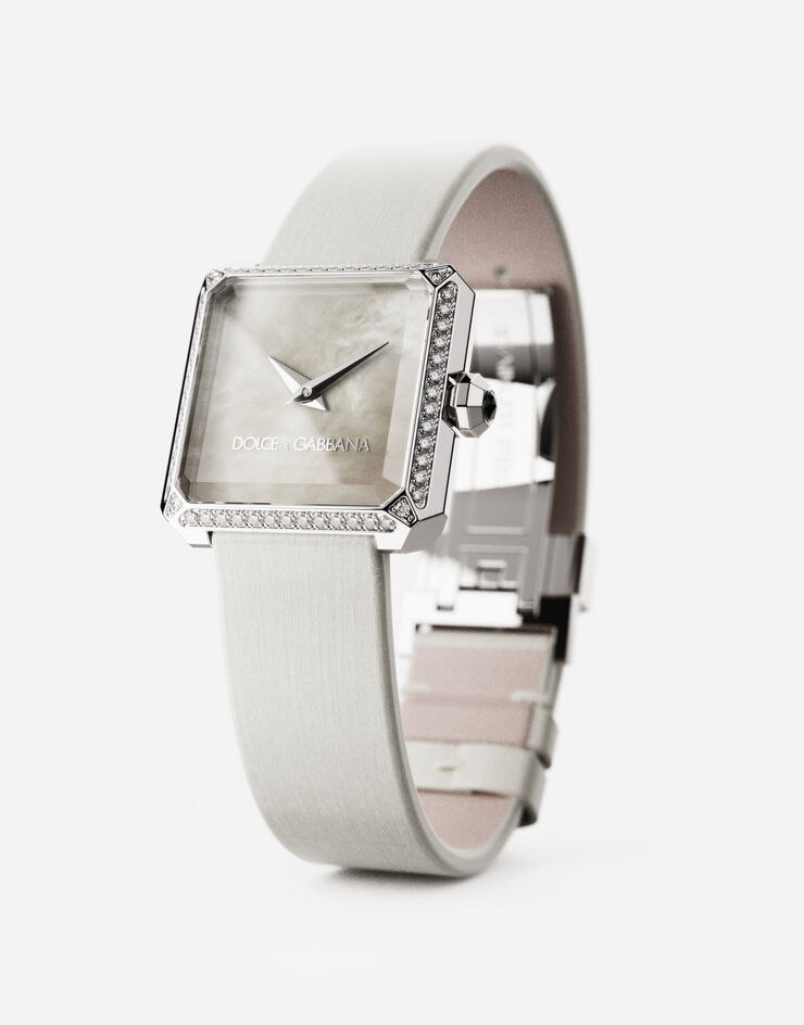 Dolce & Gabbana Reloj Sofia en acero con diamantes incoloros Marfil WWJC2SXCMDT