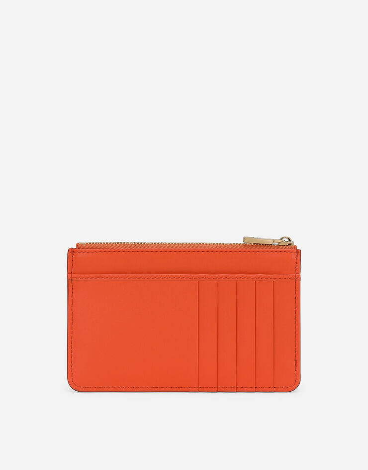 Dolce & Gabbana Medium DG Logo card holder Orange BI1261AG081