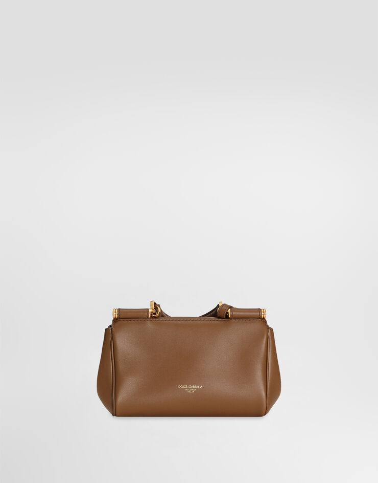 Dolce & Gabbana Mini My Sicily handbag in plongé calfskin Brown BB7864B7321