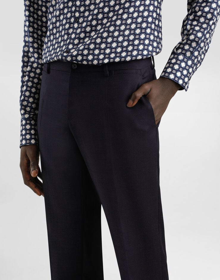Dolce & Gabbana Single-breasted micro-patterned wool suit Multicolor GK02XTFM2GS