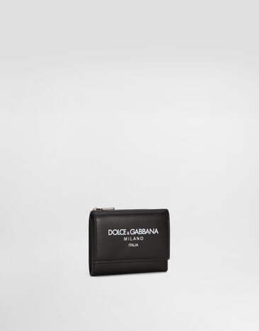 Dolce&Gabbana Calfskin French flap wallet with logo Multicolor BP3271AN244