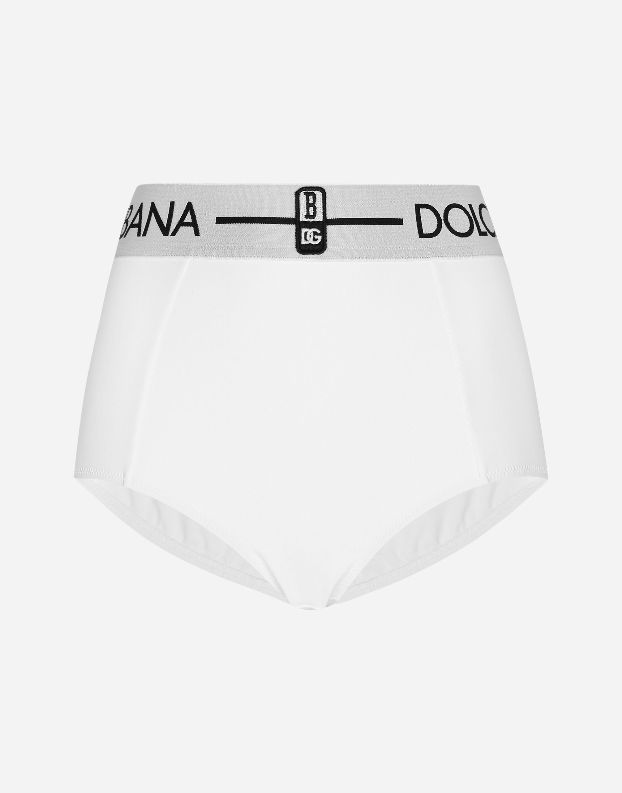 Dolce & Gabbana Jersey shaper pants with branded elastic BLANCO DOLCE&GABBANA White O1G24TONQ79