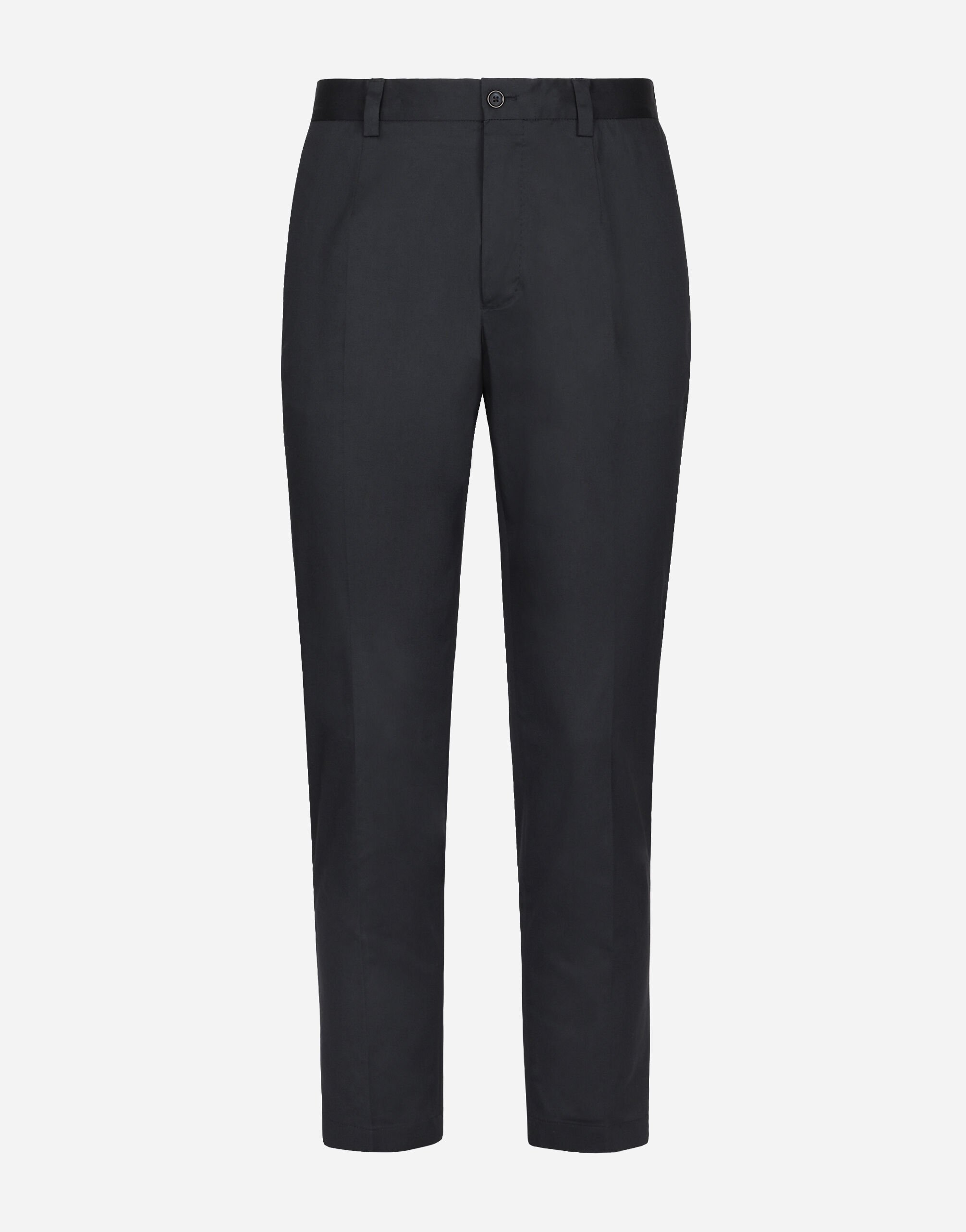 Stretch cotton pants in Blue for Men Dolce Gabbana