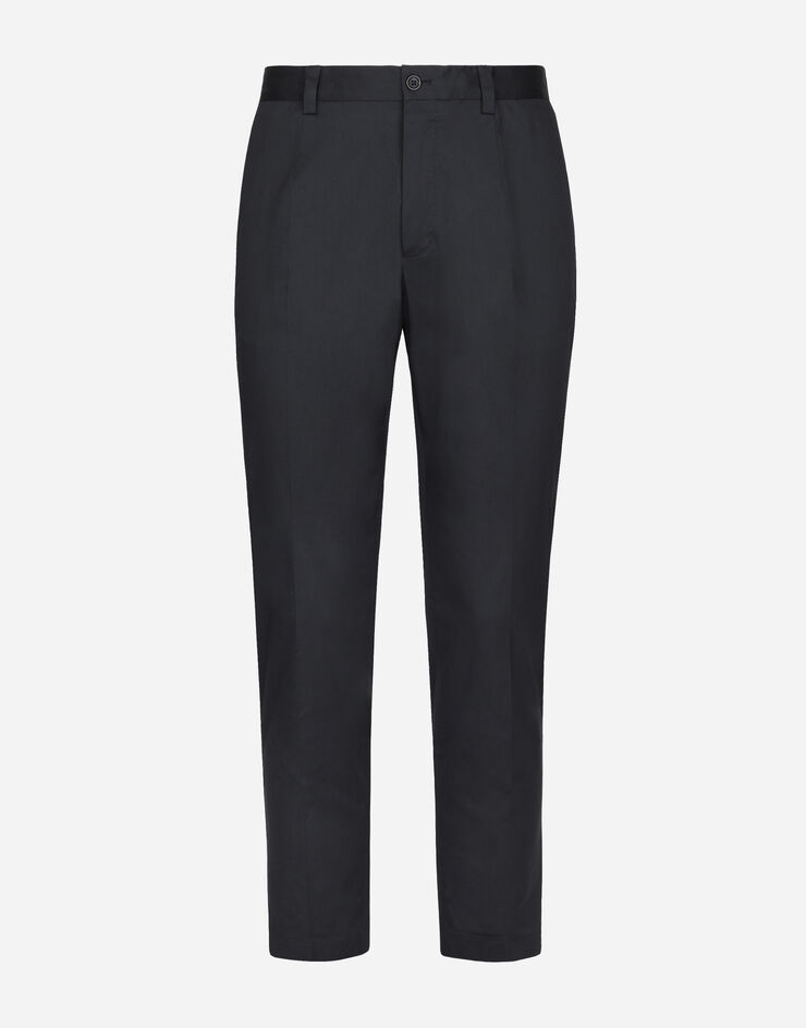 Dolce & Gabbana Pantalon en coton stretch Bleu GW13ETFUFJR