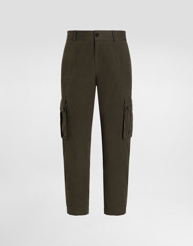 Dolce & Gabbana Waxed faille trousers Brown GP1F7THUMS8