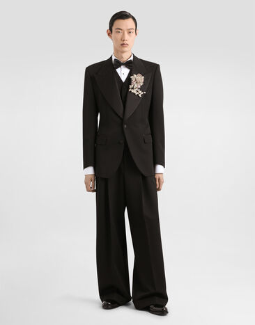Dolce & Gabbana Wool gabardine trousers Black GP17DTFU21E